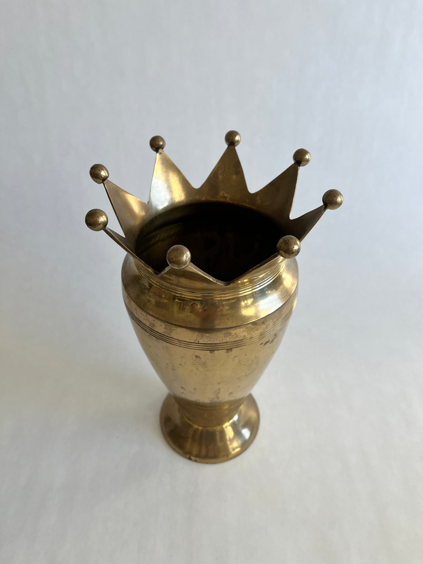 Reserved - Brass Crown Vase Carol Estes Collection
