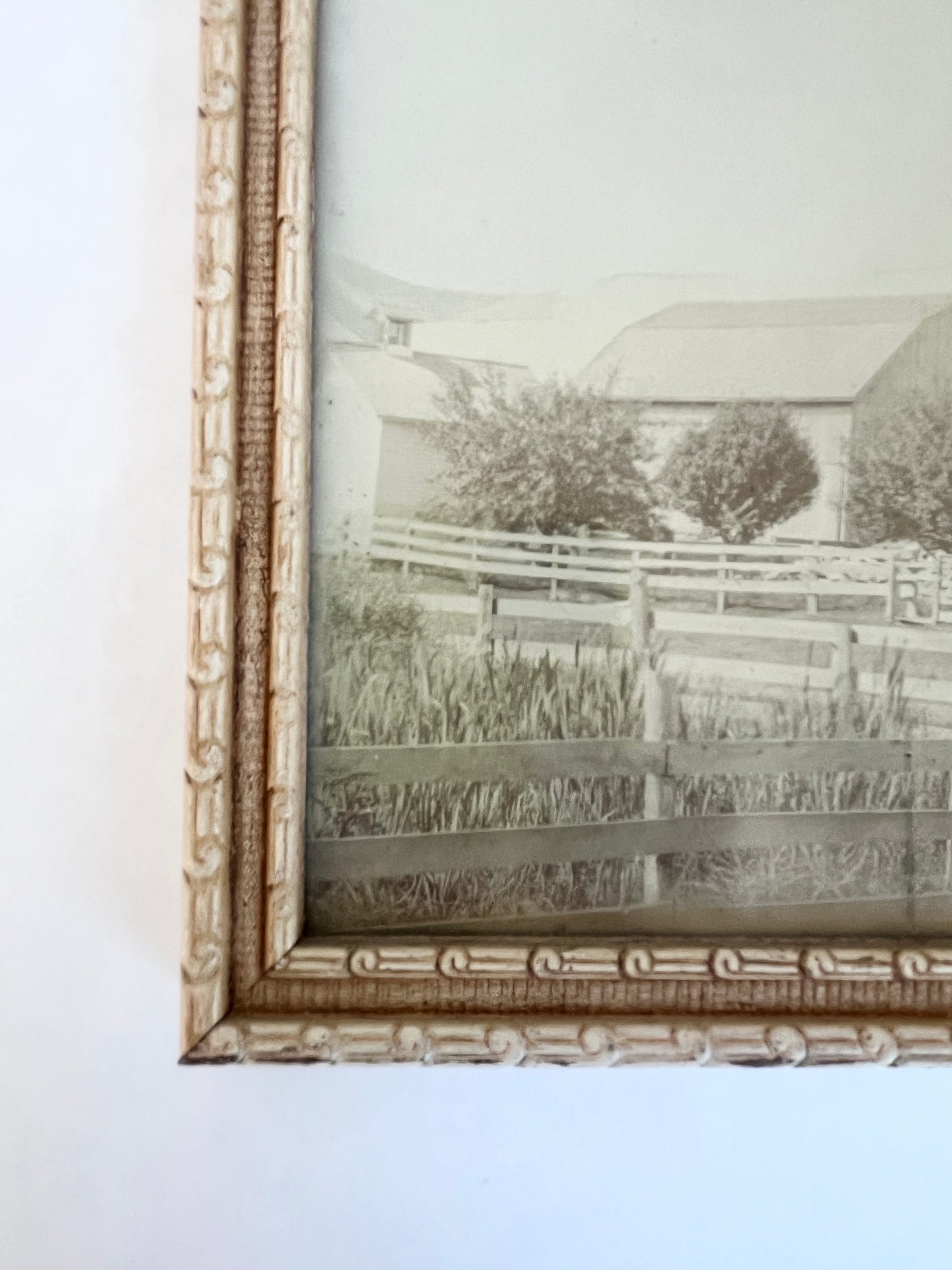 Antique Framed Farm Print