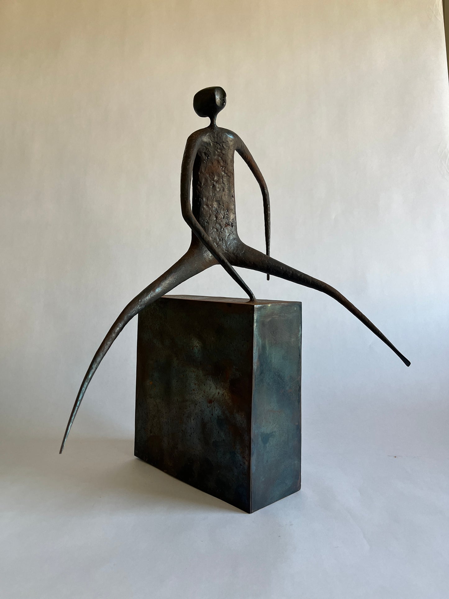 Reserved - Handmade Iron Sculpture on Pedestal