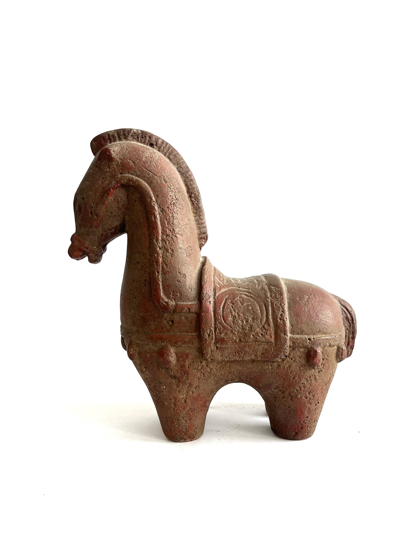 Reserved Listing - Studio Pottery Clock, Bitossi Repr Clay Horse