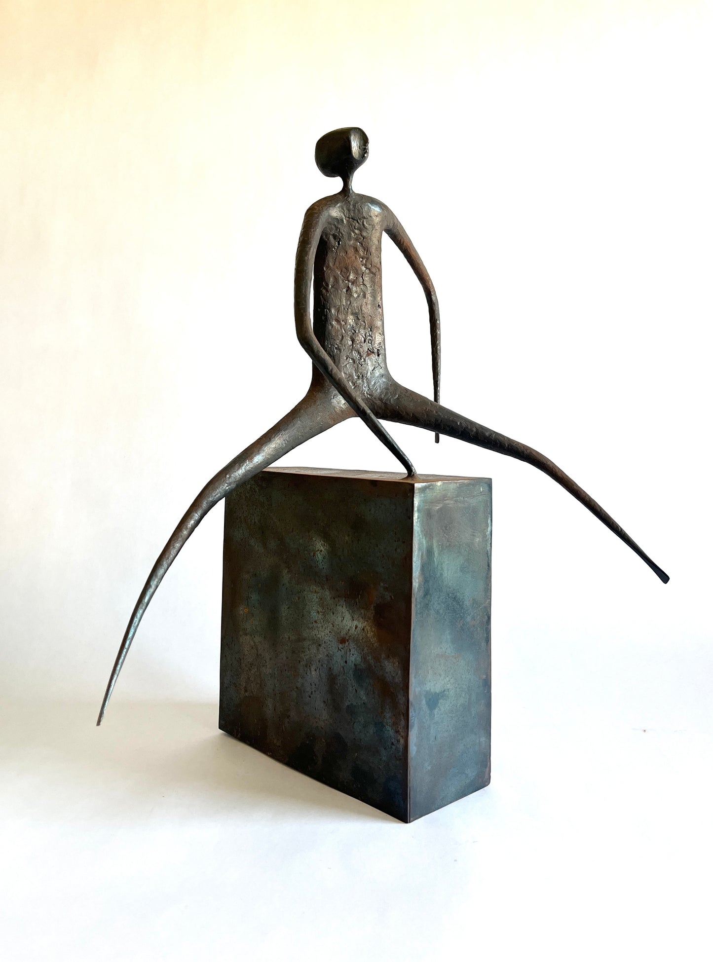 Reserved - Handmade Iron Sculpture on Pedestal