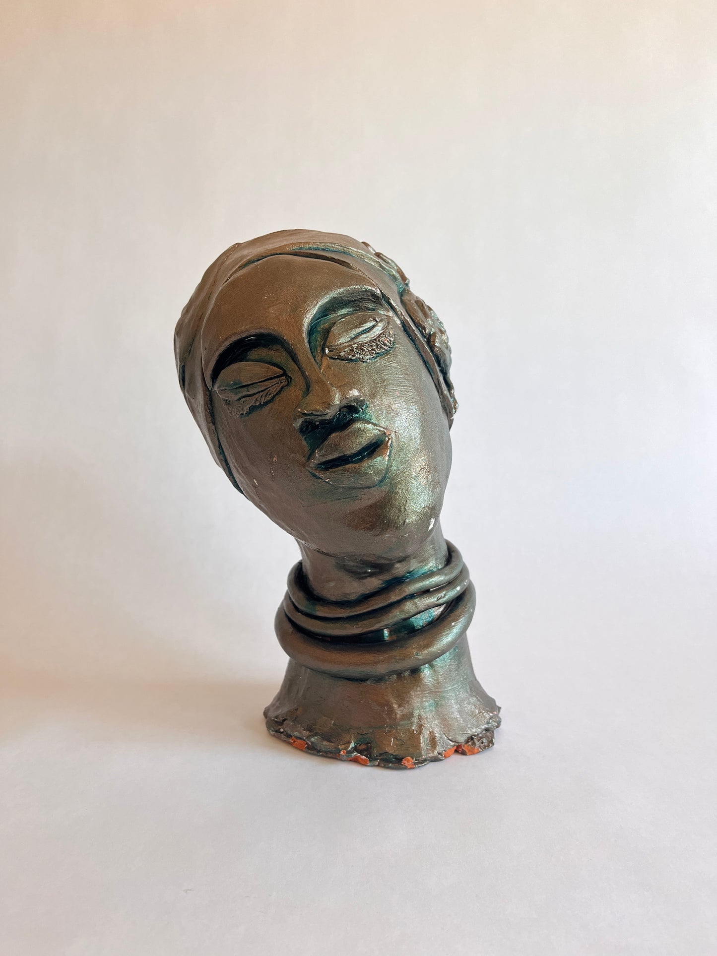 Reserved - Clay Bust of Woman