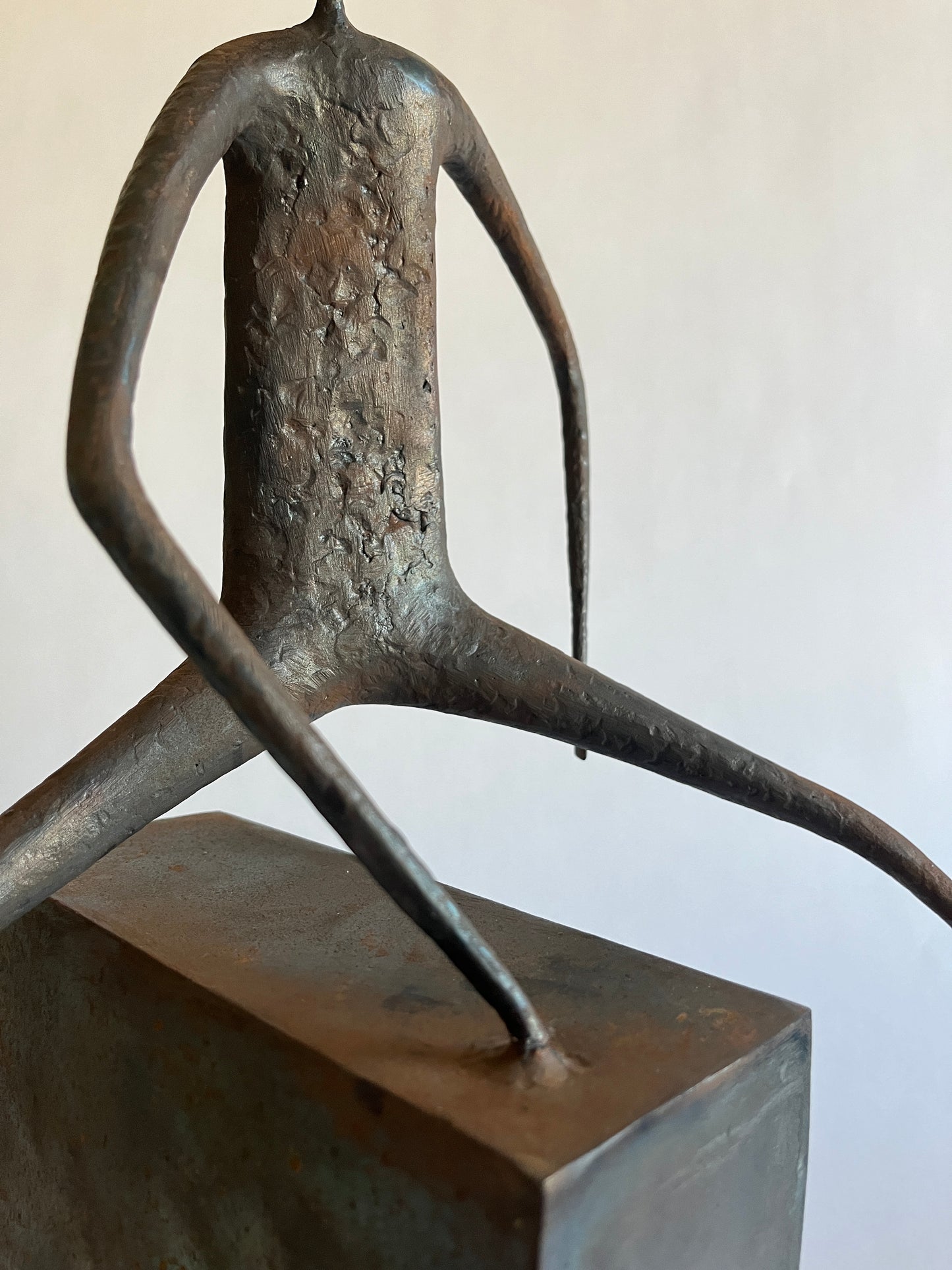 Reserved - Handmade Iron Sculpture on Pedestal