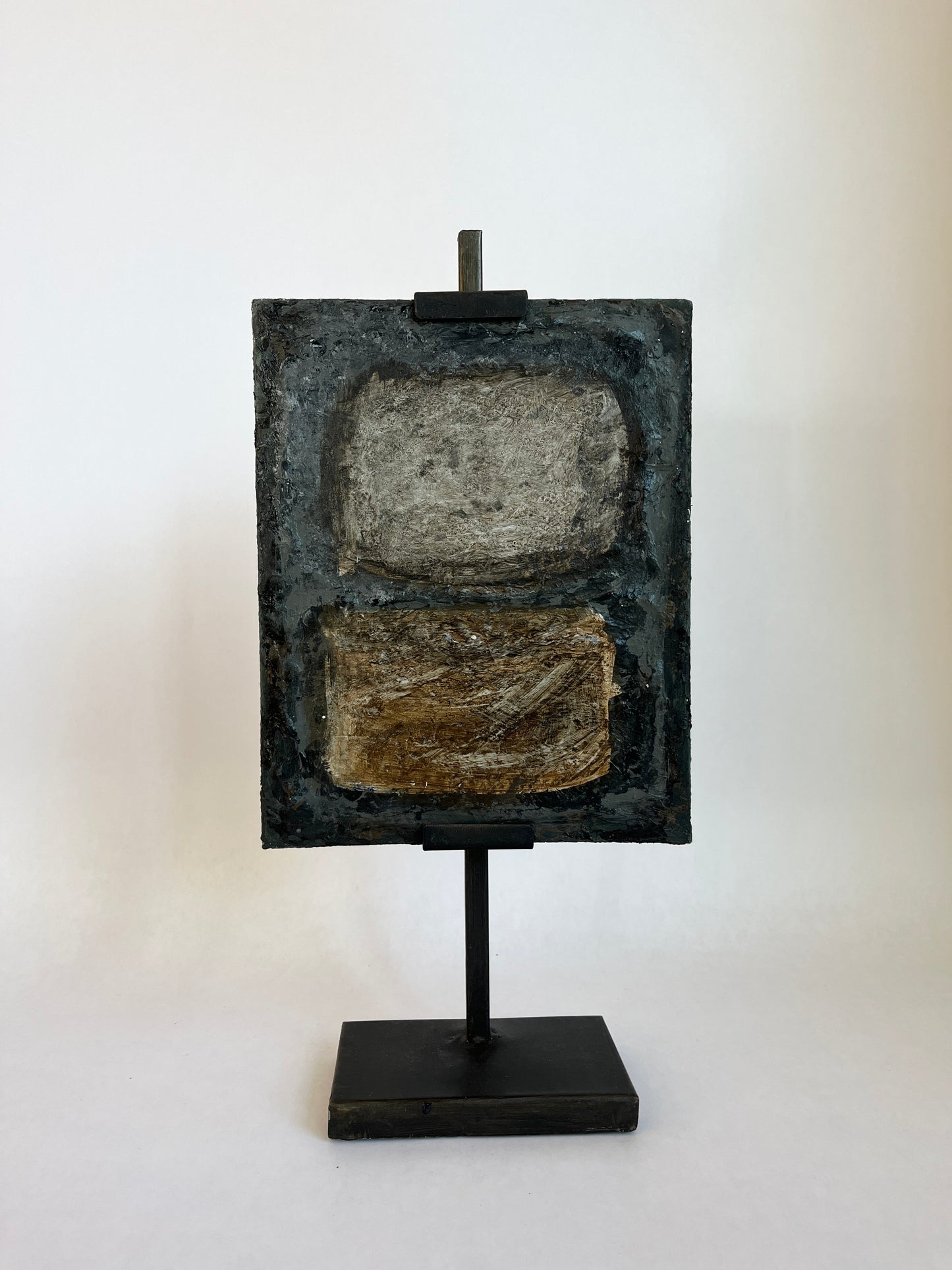 Abstract Acrylic on Board by Carol Estes w/ Easel Stand