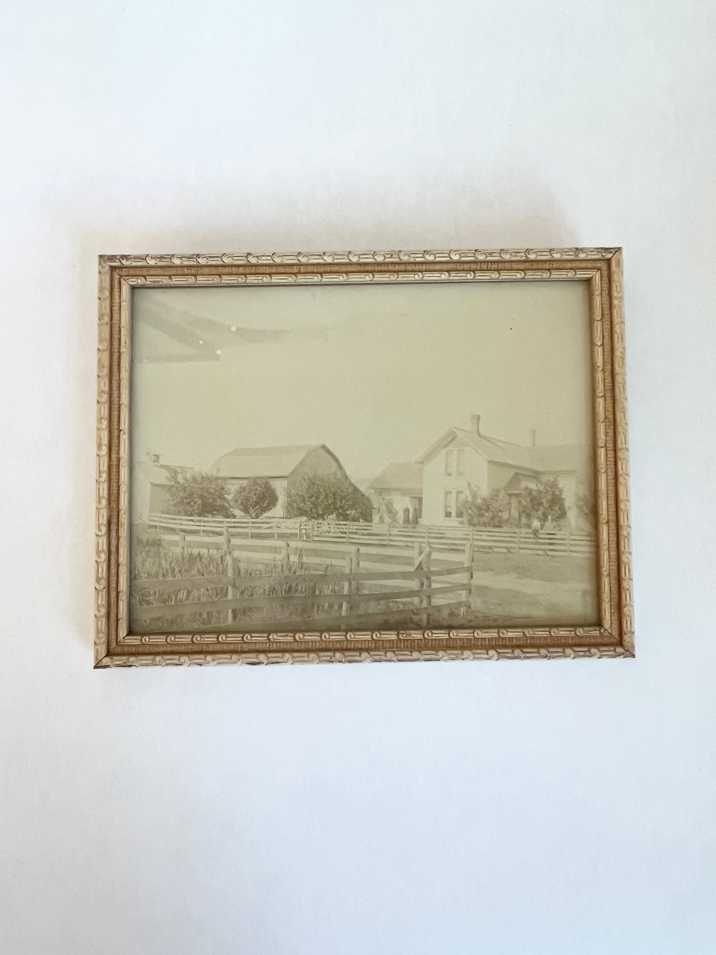 Antique Framed Farm Print