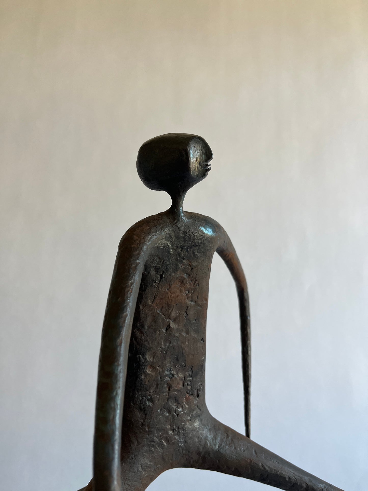 Reserved - Handmade Iron Sculpture on Pedestal