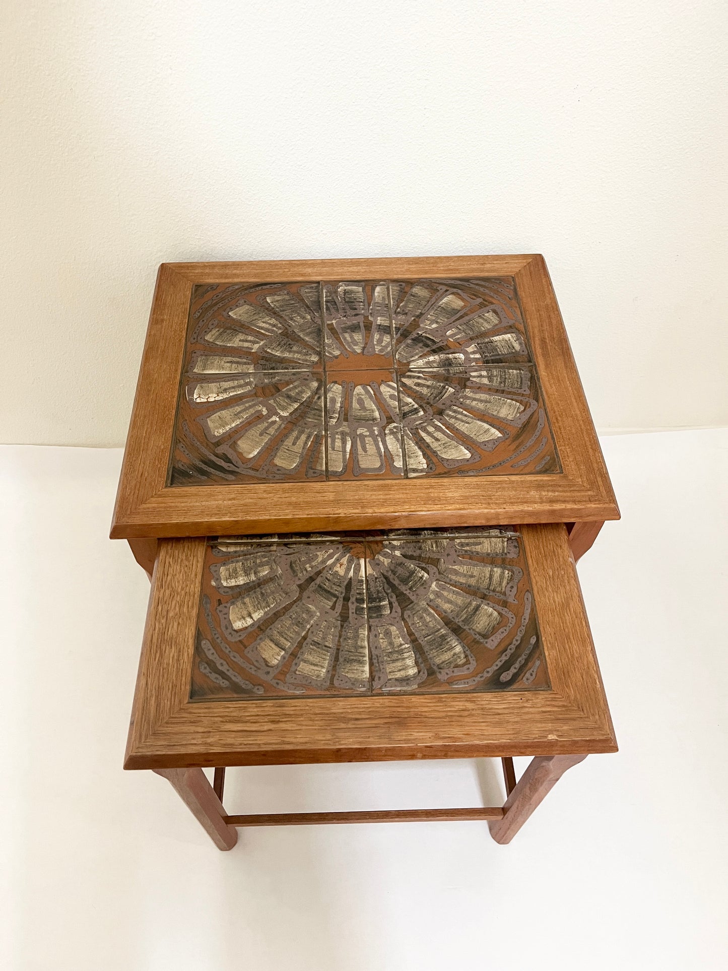 Mid Century Nesting Tiled Top Tables