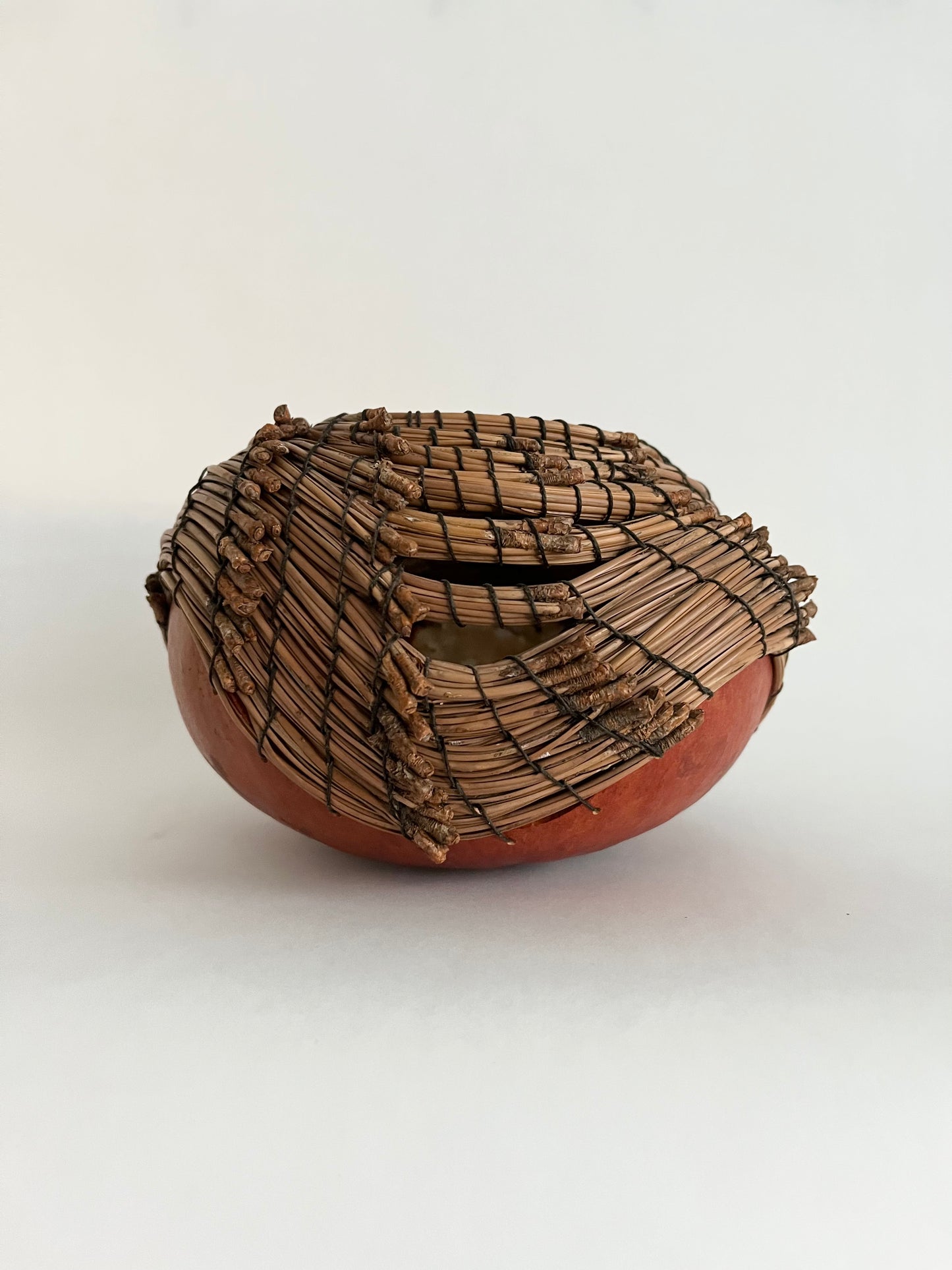 Gourd & Pine Needle Basket