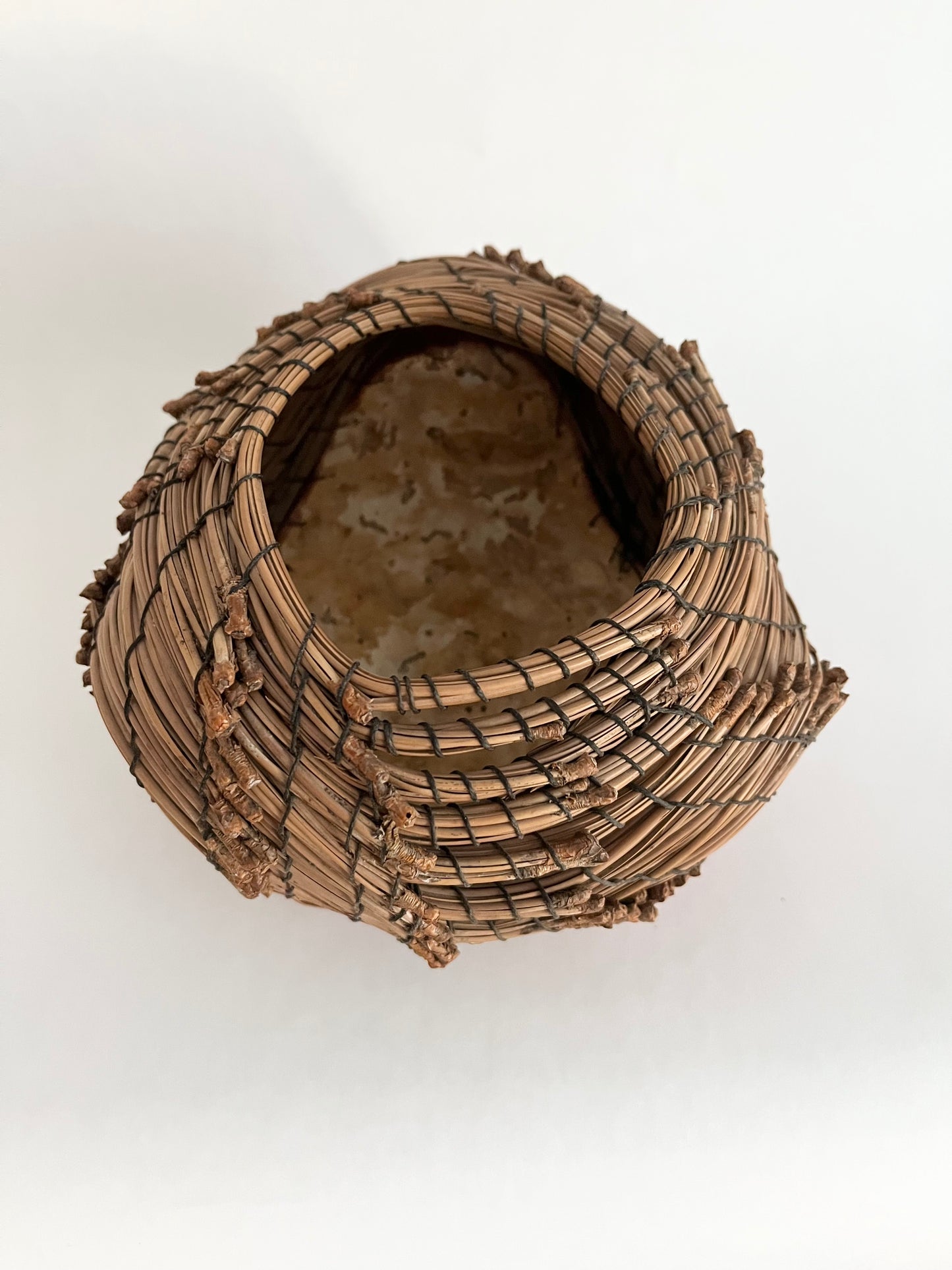 Gourd & Pine Needle Basket