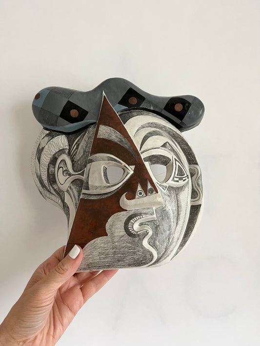 Cubist Paper Mache Mask